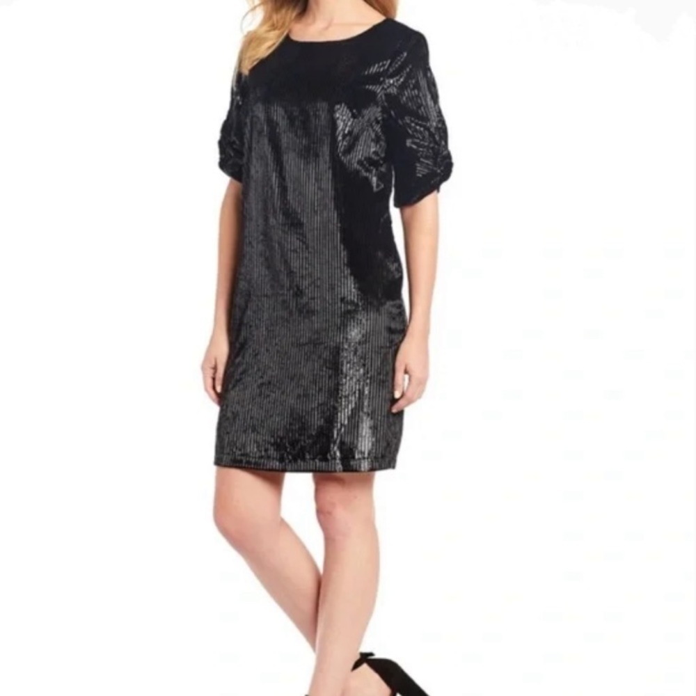 Gibson Latimer Shimmer Velvet Dress NEW